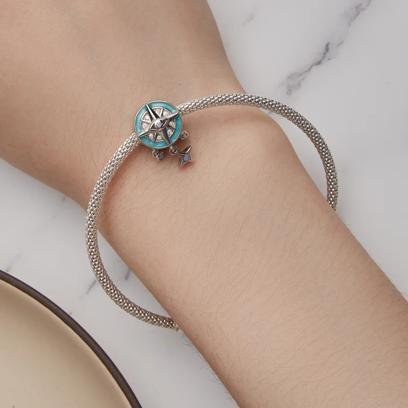 (Bild für) Stern-Kompass-Charm im Pandora-Stil - BSC854 - Ansicht 6
