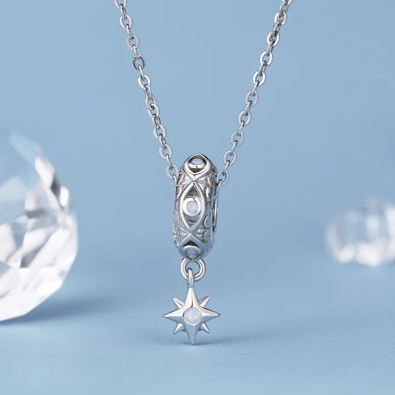 (Bild für) Teufelsauge-Stern-Spacer-Charm im Pandora-Stil - BSC857 - Ansicht 2