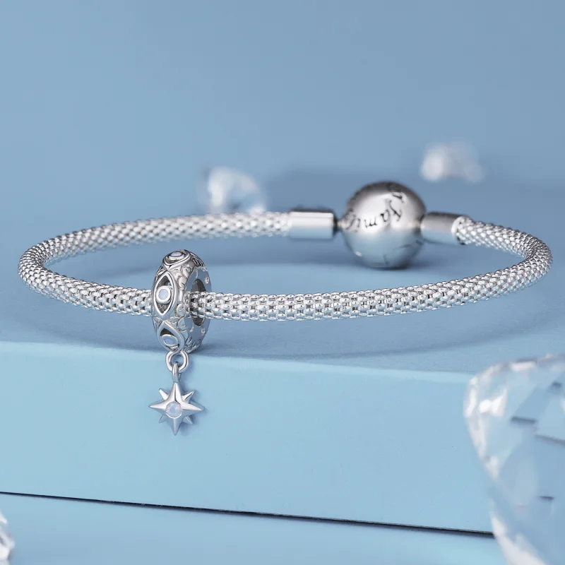 (Bild für) Teufelsauge-Stern-Spacer-Charm im Pandora-Stil - BSC857 - Ansicht 3