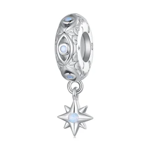 (Bild für) Teufelsauge-Stern-Spacer-Charm im Pandora-Stil - BSC857