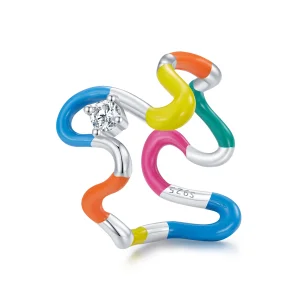 (Bild für) Unregelmäßiger Regenbogenring im Pandora-Stil - SCR940