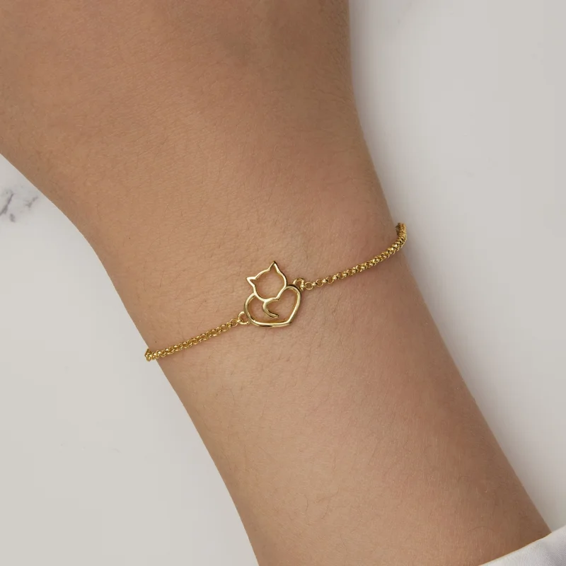 (Bild für) Vergoldetes Armband mit süßer Katze im Pandora-Stil - SCB102-B - Ansicht 5