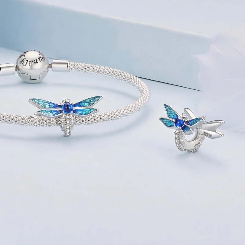 (Bild für) Zarter Libellen-Charm im Pandora-Stil - BSC859 - Ansicht 4