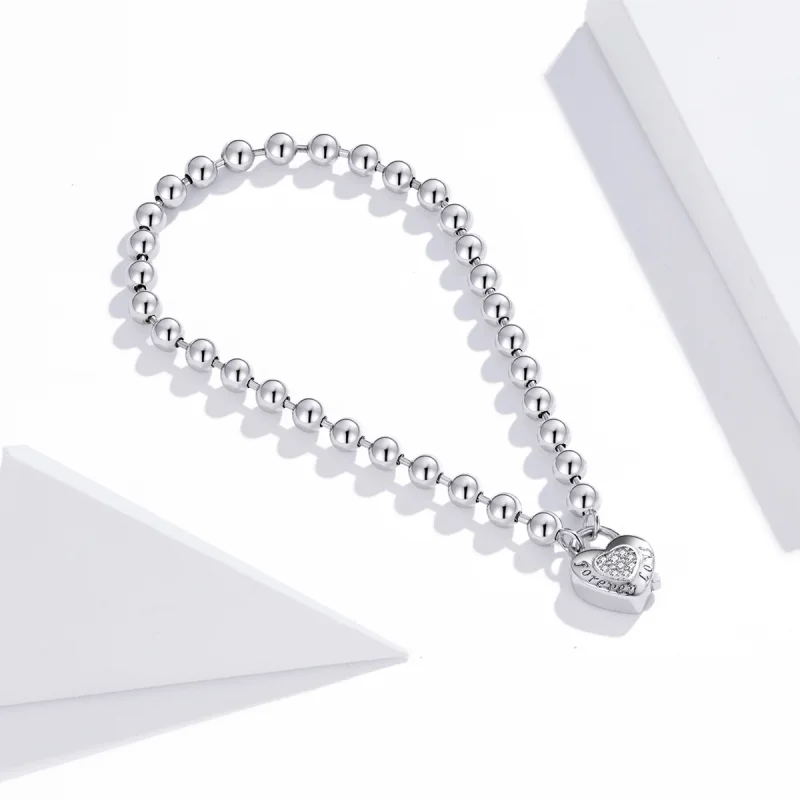 (Bild für) Armband aus silbernen Perlen im Pandora-Stil - SCB203 - Ansicht 2