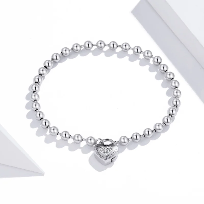 (Bild für) Armband aus silbernen Perlen im Pandora-Stil - SCB203 - Ansicht 3