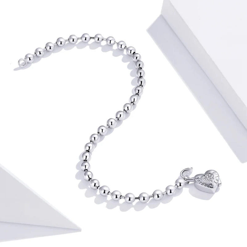 (Bild für) Armband aus silbernen Perlen im Pandora-Stil - SCB203 - Ansicht 4