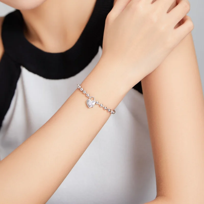 (Bild für) Armband aus silbernen Perlen im Pandora-Stil - SCB203 - Ansicht 5