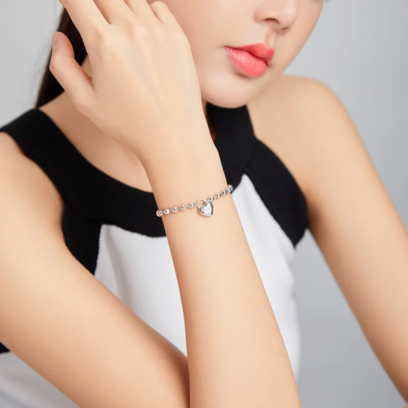 (Bild für) Armband aus silbernen Perlen im Pandora-Stil - SCB203 - Ansicht 6