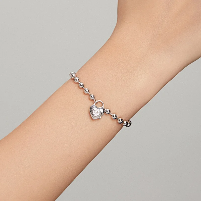 (Bild für) Armband aus silbernen Perlen im Pandora-Stil - SCB203 - Ansicht 7