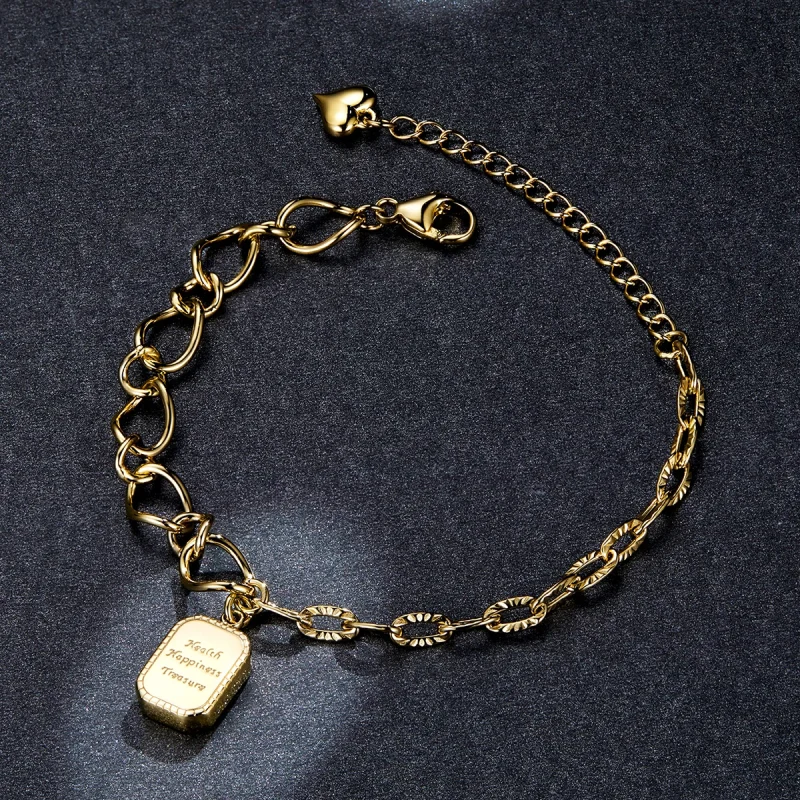 (Bild für) Armband „Gesundheit, Glück, Schatz“ im Pandora-Stil - BSB070 - Ansicht 5
