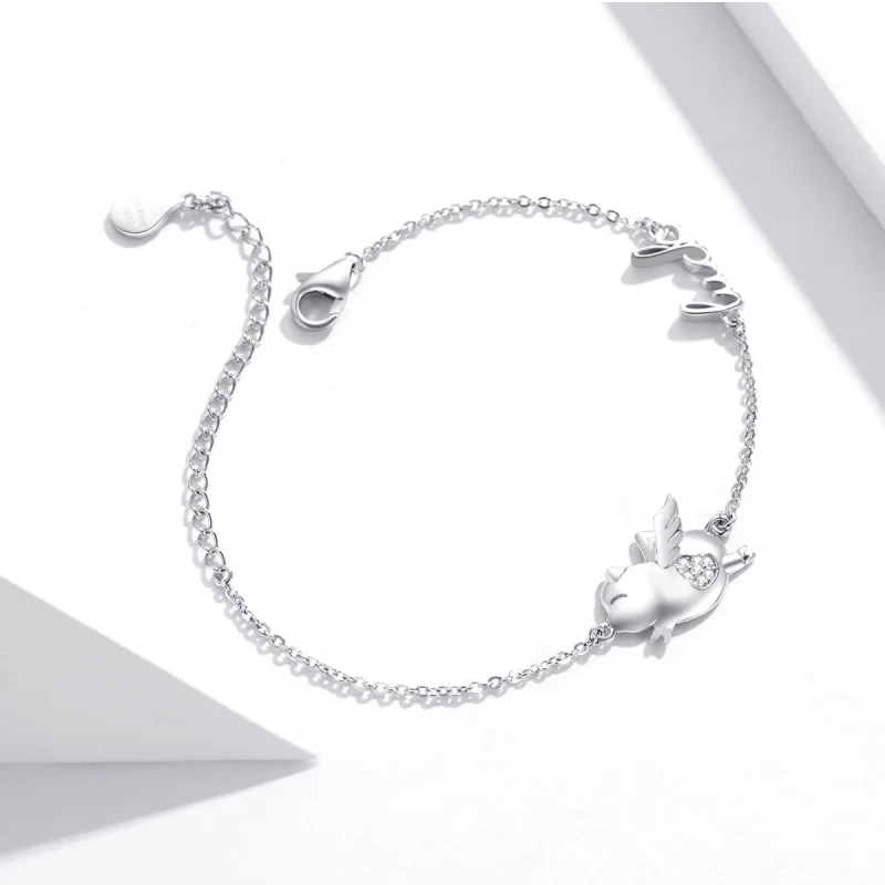 (Bild für) Armband „Kleines fliegendes Schweinchen“ im Pandora-Stil - BSB022 - Ansicht 3