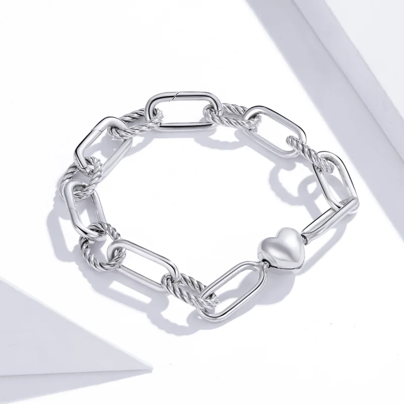 (Bild für) Armband „Love of Link“ im Pandora-Stil aus Silber - SCB202 - Ansicht 2