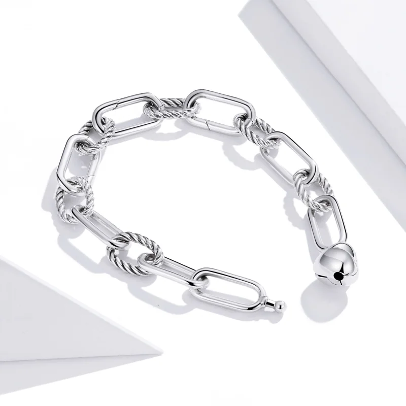 (Bild für) Armband „Love of Link“ im Pandora-Stil aus Silber - SCB202 - Ansicht 4