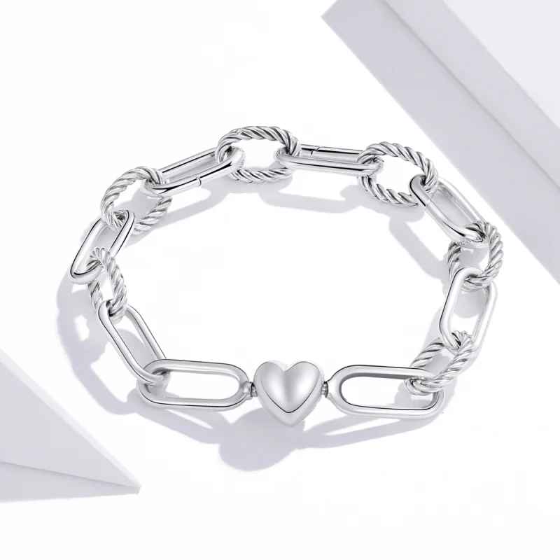 (Bild für) Armband „Love of Link“ im Pandora-Stil aus Silber - SCB202 - Ansicht 5