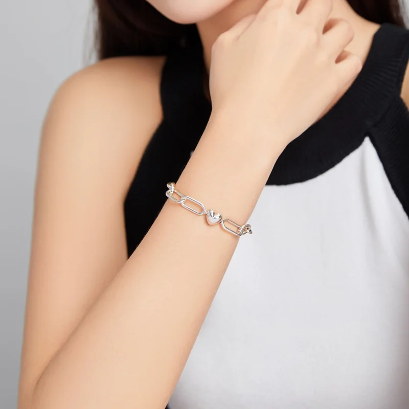 (Bild für) Armband „Love of Link“ im Pandora-Stil aus Silber - SCB202 - Ansicht 7