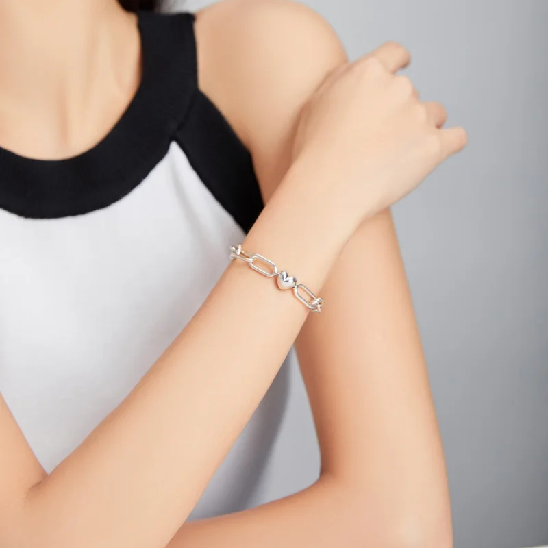 (Bild für) Armband „Love of Link“ im Pandora-Stil aus Silber - SCB202 - Ansicht 8