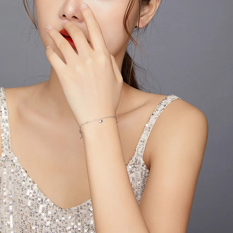(Bild für) Armband „Loving Heart“ im Pandora-Stil aus Silber - SCB191 - Ansicht 6