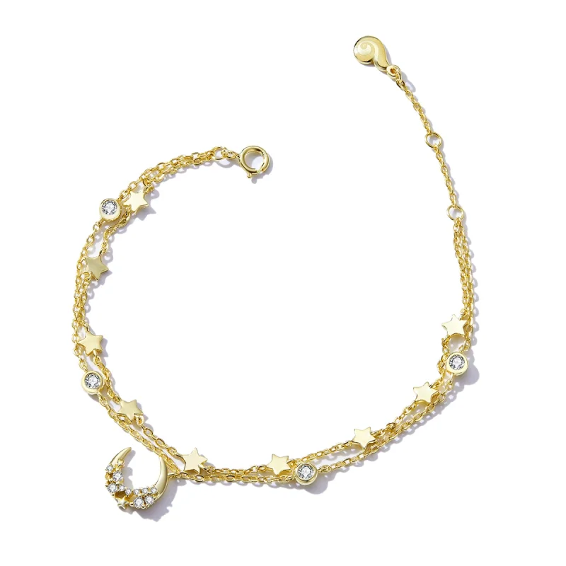 (Bild für) Armband mit Mondphasendruck im Pandora-Stil - BSB065 - Ansicht 2