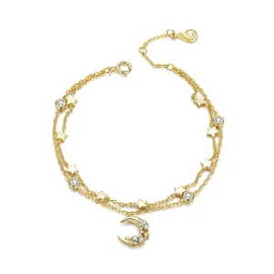 (Bild für) Armband mit Mondphasendruck im Pandora-Stil - BSB065