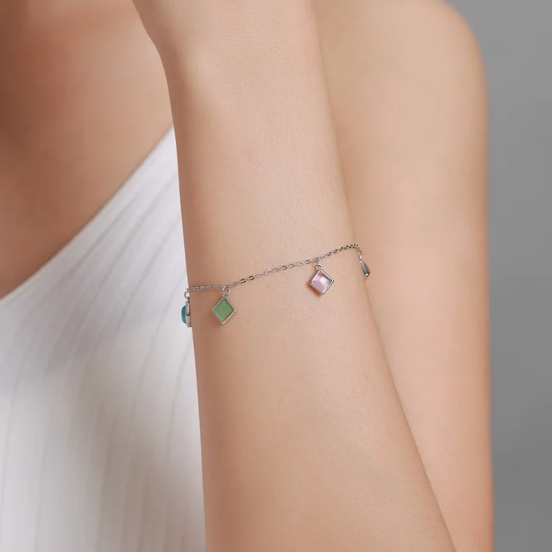(Bild für) Einfaches Geometrie-Armband im Pandora-Stil - SCB224 - Ansicht 6