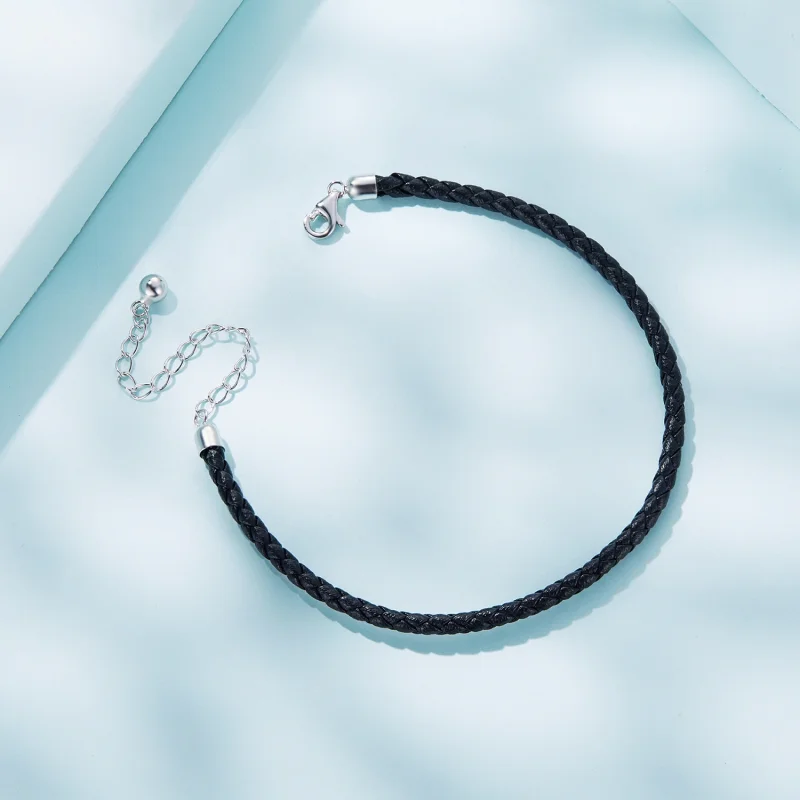 (Bild für) Einfaches Lederarmband im Pandora-Stil - SCB243-BK - Ansicht 3