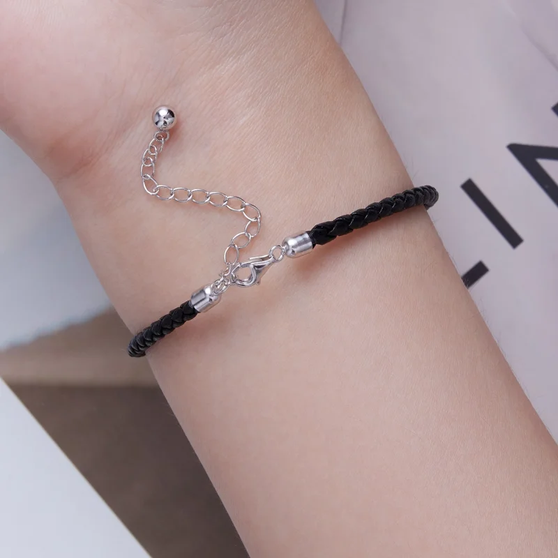 (Bild für) Einfaches Lederarmband im Pandora-Stil - SCB243-BK - Ansicht 6