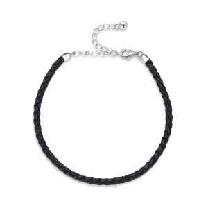 (Bild für) Einfaches Lederarmband im Pandora-Stil - SCB243-BK