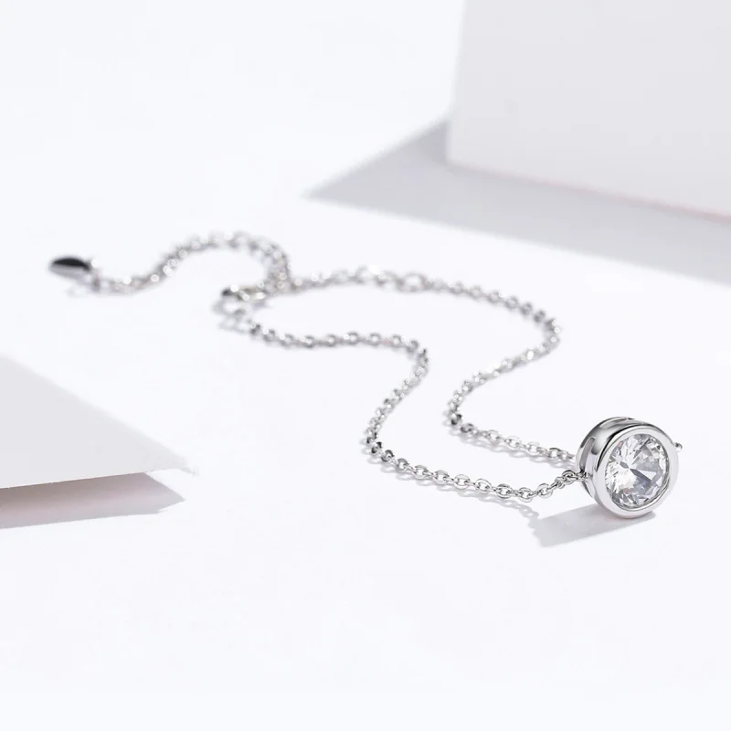 (Bild für) Einfaches Schiebe-Kettenarmband im Pandora-Stil aus Silber - SCB157 - Ansicht 3