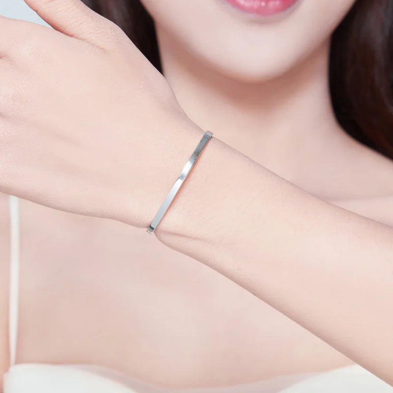(Bild für) Offener Armreif „Nothing Is Impossible“ im Pandora-Stil aus Silber - SCB160 - Ansicht 5