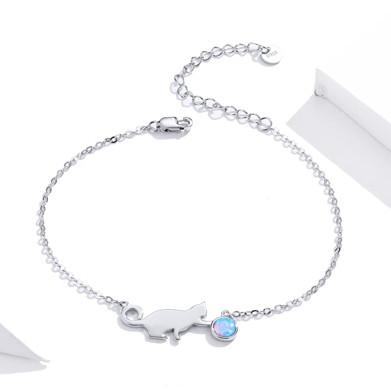 (Bild für) Opal-Katzenarmband im Pandora-Stil - SCB175 - Ansicht 2