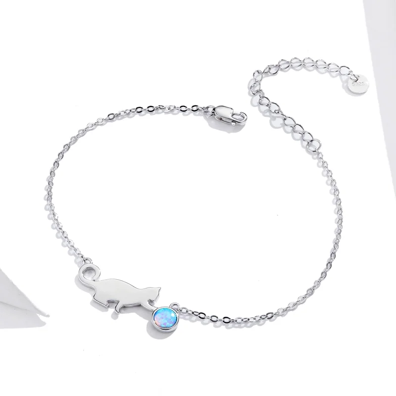 (Bild für) Opal-Katzenarmband im Pandora-Stil - SCB175 - Ansicht 3