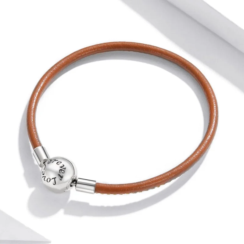 (Bild für) Pandora Style Silber Family Forever Lederarmband - SCB215 - Ansicht 2
