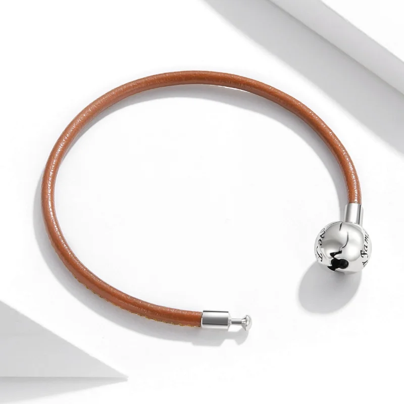 (Bild für) Pandora Style Silber Family Forever Lederarmband - SCB215 - Ansicht 3