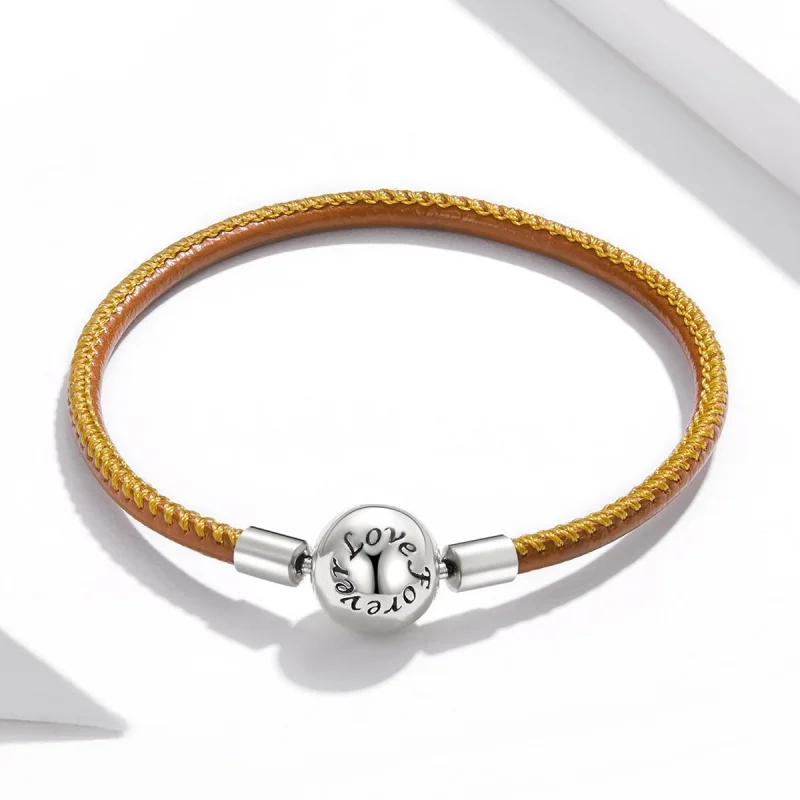 (Bild für) Pandora Style Silber Family Forever Lederarmband - SCB215 - Ansicht 4