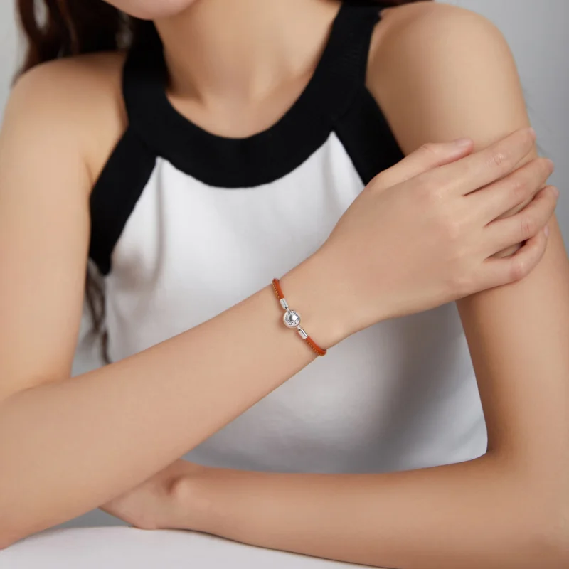 (Bild für) Pandora Style Silber Family Forever Lederarmband - SCB215 - Ansicht 5