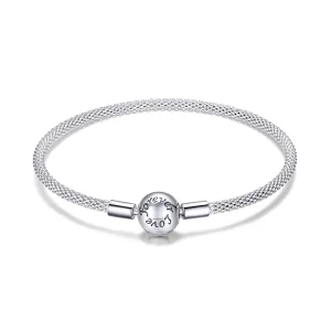 (Bild für) Pandora Style Silber Forever Love Mesh-Armband - SCB105