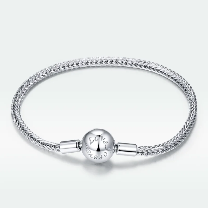 (Bild für) Pandora Style Silber Love Forever Schlangenkettenarmband - SCB201 - Ansicht 5