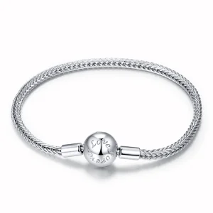 (Bild für) Pandora Style Silber Love Forever Schlangenkettenarmband - SCB201
