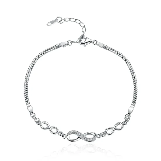 (Bild für) Silbernes Endless Elegance Slider-Armband im Pandora-Stil - SCB037