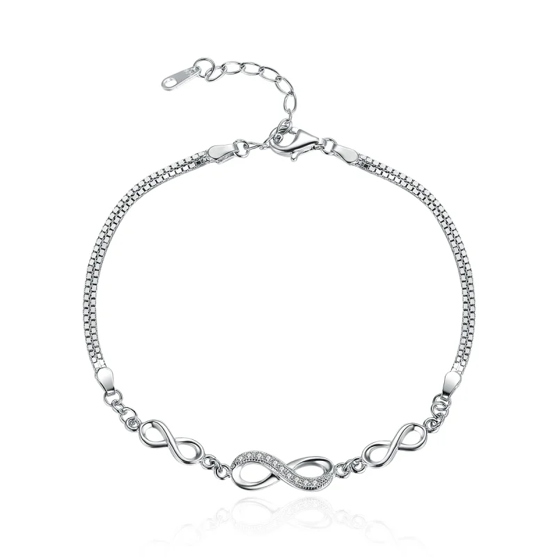 (Bild für) Silbernes Endless Elegance Slider-Armband im Pandora-Stil - SCB037
