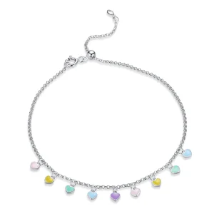 (Bild für) Silbernes Rainbow Love-Armband im Pandora-Stil - SCT020