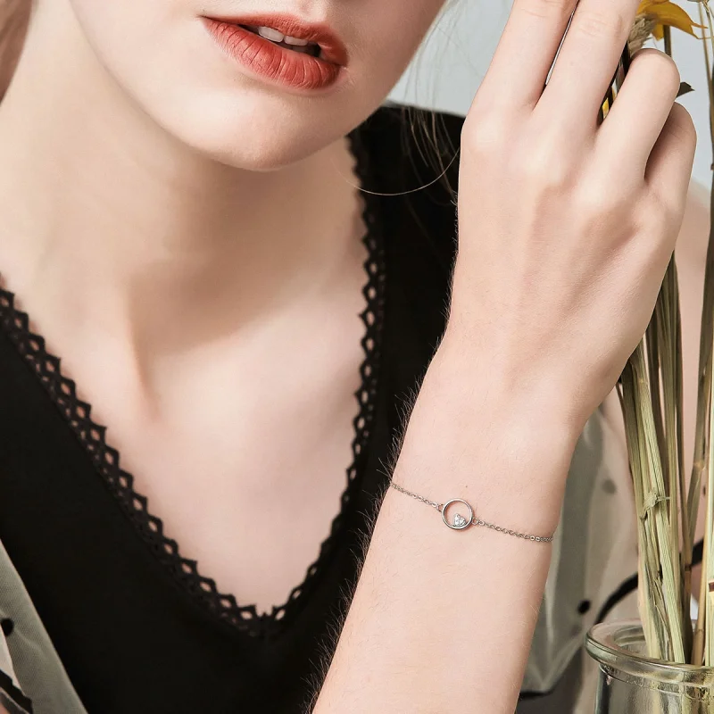 (Bild für) Silbernes Sweetheart-Baby-Slider-Armband im Pandora-Stil - SCB020 - Ansicht 2