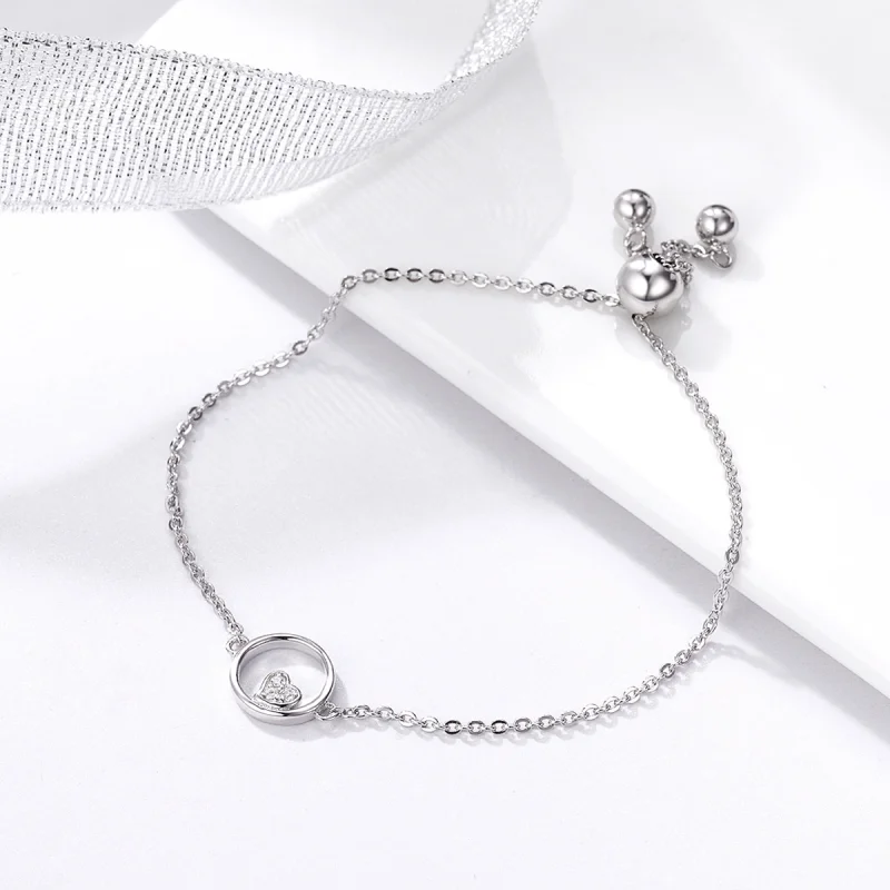 (Bild für) Silbernes Sweetheart-Baby-Slider-Armband im Pandora-Stil - SCB020 - Ansicht 3