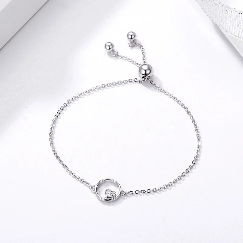 (Bild für) Silbernes Sweetheart-Baby-Slider-Armband im Pandora-Stil - SCB020 - Ansicht 4
