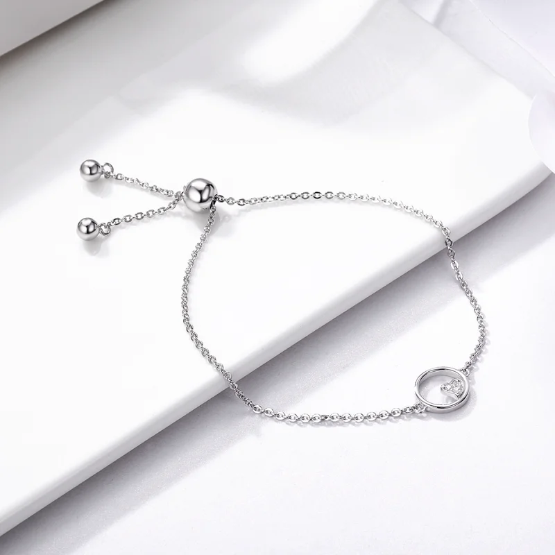(Bild für) Silbernes Sweetheart-Baby-Slider-Armband im Pandora-Stil - SCB020 - Ansicht 5
