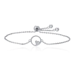 (Bild für) Silbernes Sweetheart-Baby-Slider-Armband im Pandora-Stil - SCB020