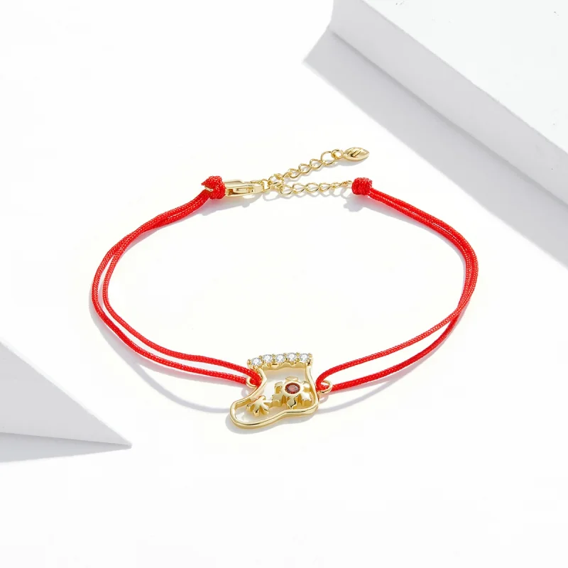 (Bild für) Weihnachtssocken-Armband im Pandora-Stil - SCB225 - Ansicht 2