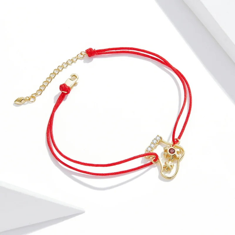 (Bild für) Weihnachtssocken-Armband im Pandora-Stil - SCB225 - Ansicht 3