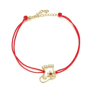 (Bild für) Weihnachtssocken-Armband im Pandora-Stil - SCB225