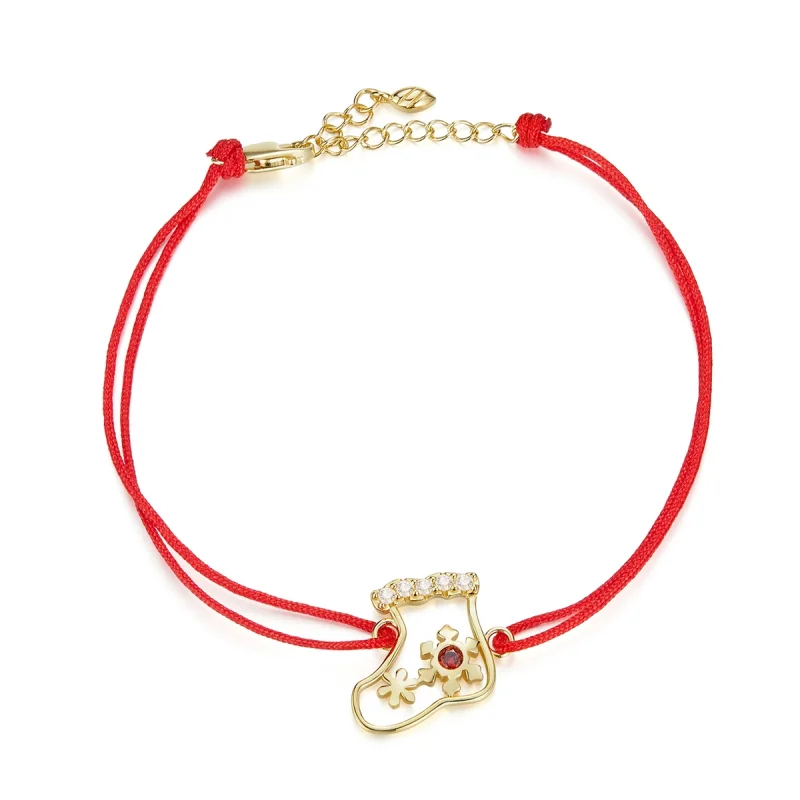 (Bild für) Weihnachtssocken-Armband im Pandora-Stil - SCB225